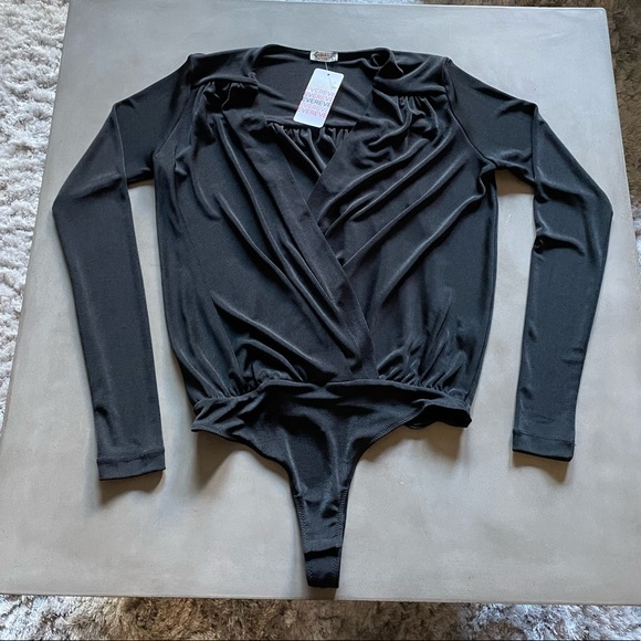 NWT Free People Turnt Black Body Suit - Picture 4 of 5